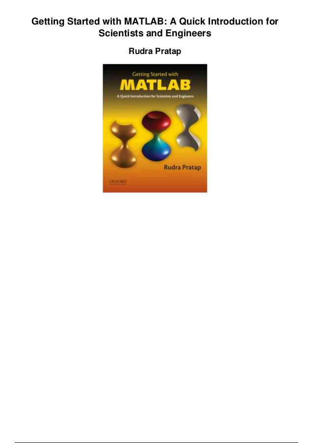 Getting Started With Matlab Pdf